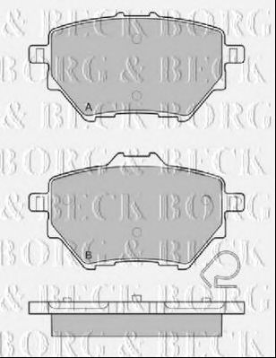 BORG & BECK bbp2452 -  Комплект тормозных колодок, дисковый тормоз